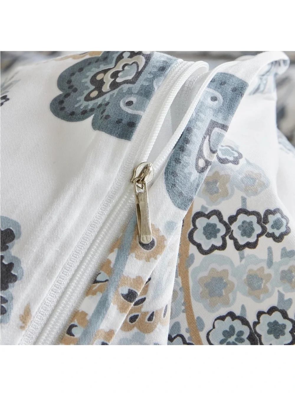 NEW Blue Paisley King Duvet Cover Set.  100% Cotton Vintage Floral 3 Pcs